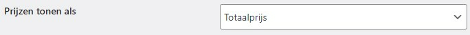 WooCommerce prijzen tonen